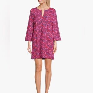 Lilly Pulitzer Passion Fruit Pink and Navy star searching Dress size 6 NWT